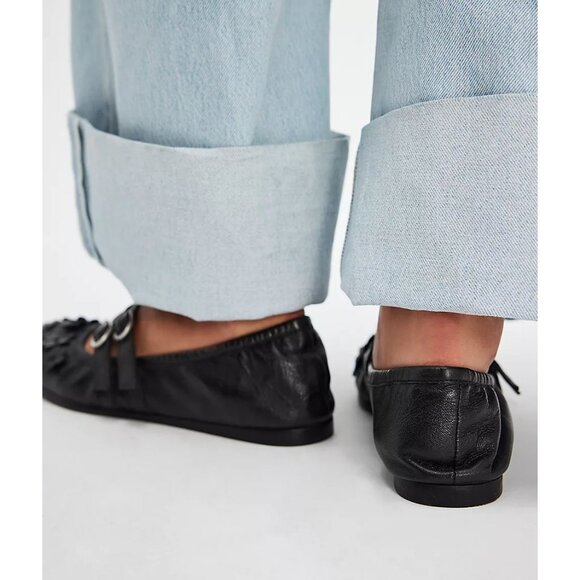 Free People Black Floral Flats - Picture 3 of 12